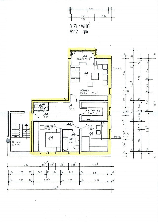 Wohnungsgrundriss